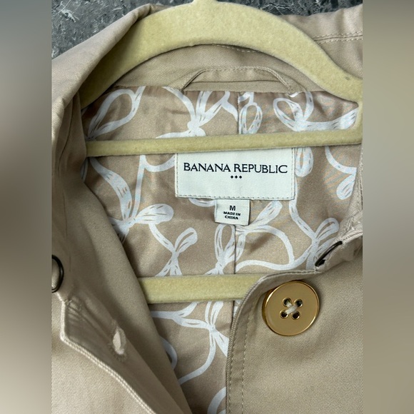🔥NEW Banana Republic belted Trench coat cotton Medium - Picture 6 of 6